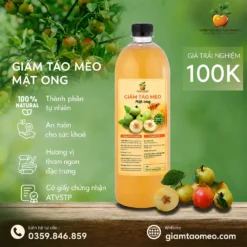 1l giấm táo mèo mật ong