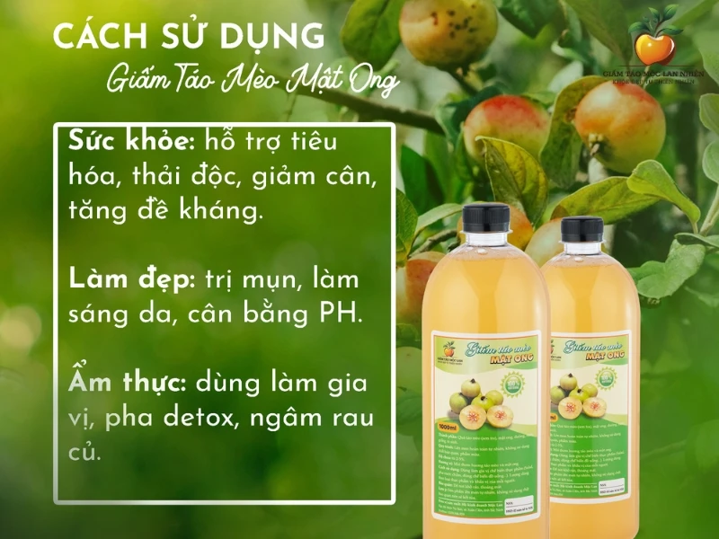 Hướng Dẫn Cách Dùng Giấm Táo Mèo Hữu Cơ Đúng Cách 2 Hướng dẫn cách dùng giấm táo đơn giản và an toàn