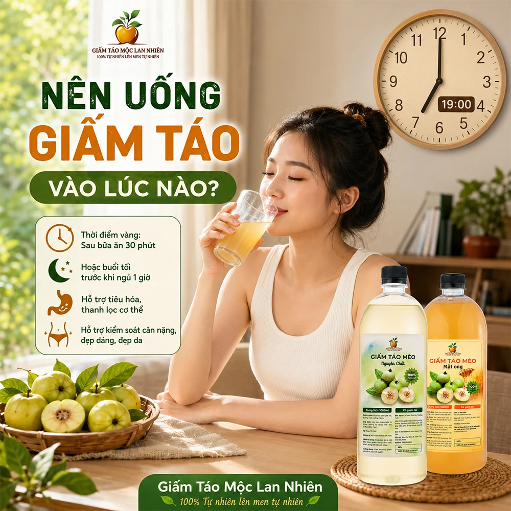 Nên Uống Giấm Táo Vào Lúc Nào Để Giảm Cân Hiệu Quả Nhất 1 Nên uống giấm táo vào lúc nào
