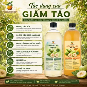 Tác dụng của giấm táo