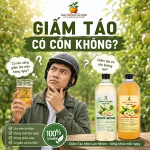 Giấm táo có cồn không