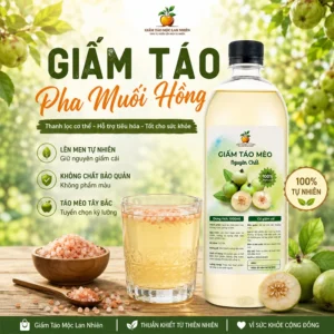 Giấm táo pha muối hồng