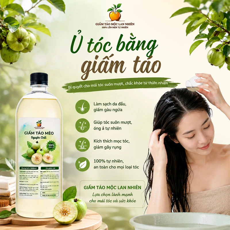 4+ Công Thức Ủ Tóc Bằng Giấm Táo Hiệu Quả Ngay Tại Nhà 1 Ủ tóc bằng giấm táo