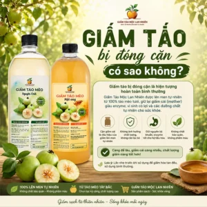 Giấm táo bị đóng cặn có dùng được không