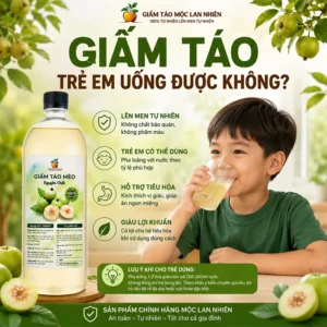 Giấm táo trẻ em uống được không