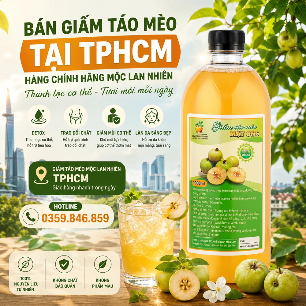 Bán giấm táo mèo tại TPHCM