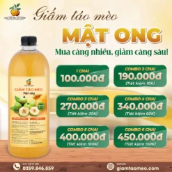 Giấm Táo Mèo Mật Ong ✅