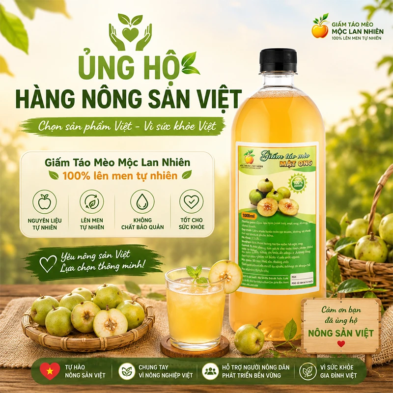 Giấm táo mèo - Nông sản Việt